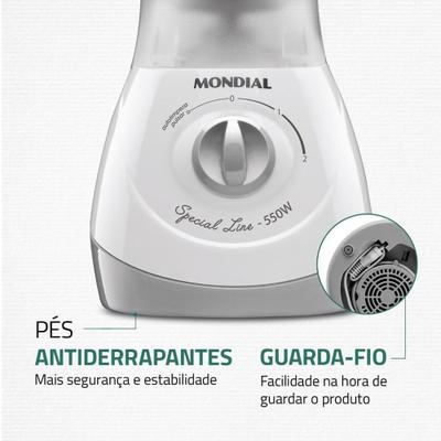 Liquidificador Mondial Special Line L-550-SL 2 Velocidades 550W