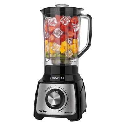 Liquidificador Turbo Mondial L1200 BI Preto e Inox 220V