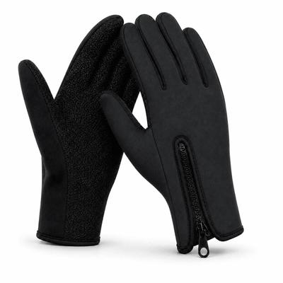 Luva Térmica Antiderrapante com Zíper para Moto, Ciclismo e Inverno