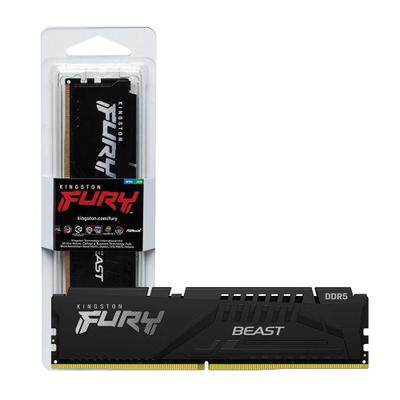 Memória RAM Kingston Fury Beast 32GB 6000MHz DDR5 CL30 Preta KF560C36BBE 32