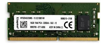 Memória Ram Para Notebook 16GB Kingston DDR4 3200Mhz 1Rx8 1.2V CL22 PC4 3200 PC4 25600 HP32D4S2S8ME16