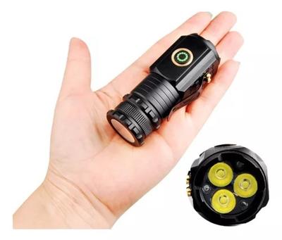 Mini Lanterna LED Ultrapoderosa 30000 Lúmens Com imã - Bateria 16340 - Tocha Tática
