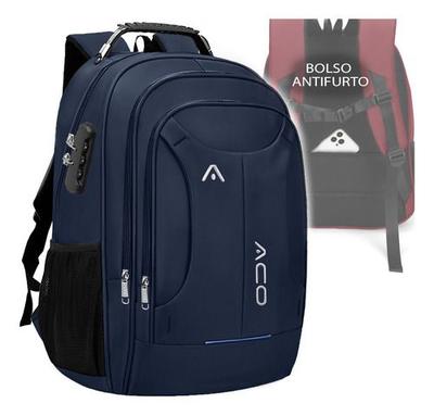 Mochila Bolsa Masculina Feminina Notebook Anti Furto Resistente A Agua Reforçada USB