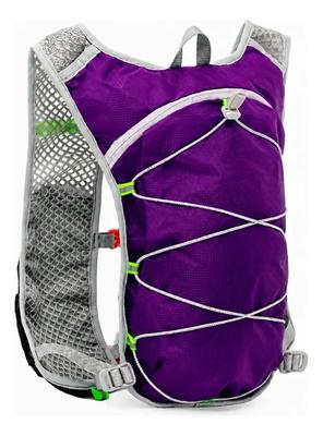 Mochila de Hidratação para Bike com Bolsa de Água 2L Bolsos e Zíper Frontal