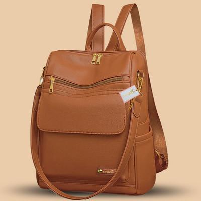 Mochila Social Casual Feminina Alto Padrão Antifurto Reforçada Costas e Transversal Com Alça de Ombro Faculdade Escolar Dia a Dia