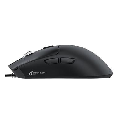 Mouse Gamer com Fio Attack Shark X1, Ultraleve, 12.800 DPI, 6 Botões - Preto