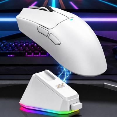 Mouse X11 Sem Fio Bluetooth Gamer Sem Fio Com Adesivo Bluetooth Usb Preto e Branco 3 em 1