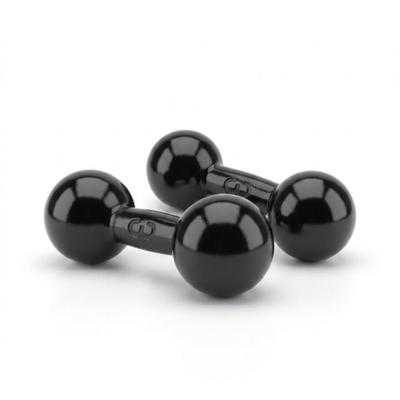 Par de 2 halteres bola emborrachados 3kg cada para treino fitness musculação funcional academia residencial ou profissional alta durabilidade