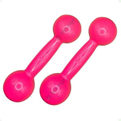 Par de Halteres Revestidos 3 Kg - Rosa