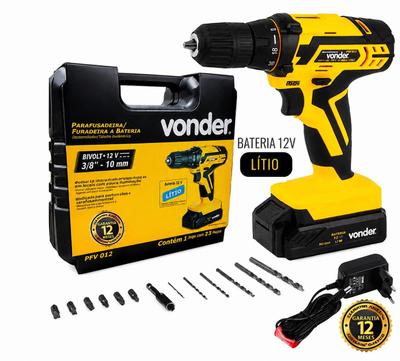 Parafusadeira Furadeira Vonder Bateria 12v Bivolt Pfv012i