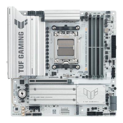 Placa Mãe ASUS TUF GAMING B850M-PLUS WIFI7 W, AMD AM5, mATX, DDR5, Wi-fi 7, Bluetooth, Branco - 90MB1MD0-M0EAY0