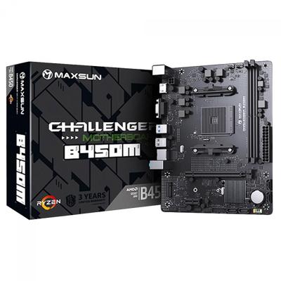 Placa Mãe MAXSUN B450M MS-Challenger, Chipset B450, AMD AM4, mATX, DDR4, Preta
