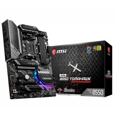 Placa Mãe MSI B550 MAG Tomahawk DDR4 Socket AM4 Chipset AMD cor:preto