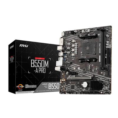 Placa Mãe MSI B550MA PRO AM4 2xDDR4 Chipset AMD B550 mATX