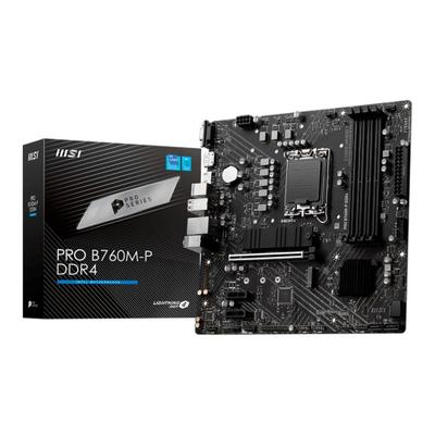 Placa-Mãe MSI PRO B760M-P, Intel B760, DDR4, Preto - PRO B760M-P DDR4