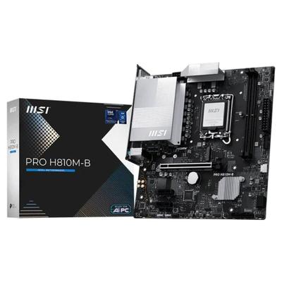 Placa Mãe Msi Pro H810M-B Ddr5 Lga 1851 M.2 Nvme Hdmi Displayport Usb Tipo C 911-7E64-004