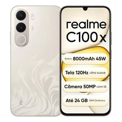 Realme C100x 4G 8GB RAM 256GB Global Dourado Oferta Top