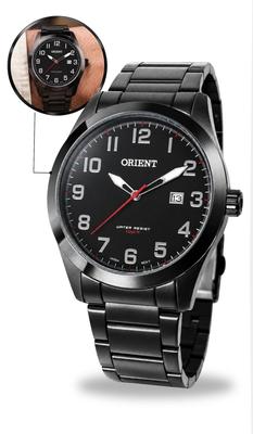 Relógio Orient Masculino Analógico Quartz Esportivo Casual De Pulso Preto Em Aço Inoxidável A prova Dágua Em 100 Metros Original