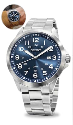 Relógio Orient Masculino Original Analógico Quartz Aço Inoxidável Prova DÁgua 50 Metros Elegante