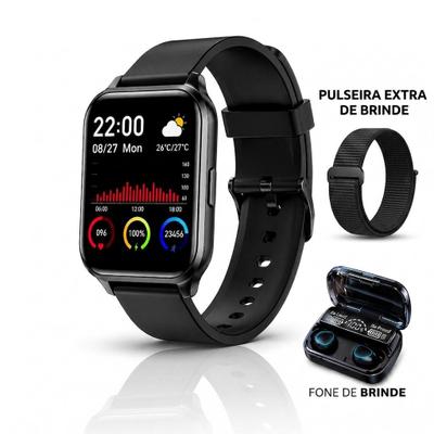 Relógio Smartwatch Ecossistema Xiaomi, Haylou Watch 2 Pro A Prova Dagua Modos De Esportes Feminino e masculino Pulseira Extra e Fone tws M10 Sem fio