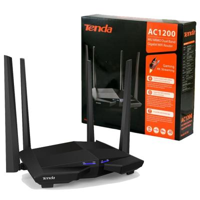 Roteador Gigabit Roteador Wifi Tenda Ac10 Dual Band Ac1200 Mbps Mu-Mimo 2.4Ghz e 5Ghz