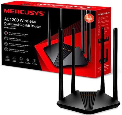 Roteador mercusys mr30g br ac1200 gigabit wifi dual bivolt