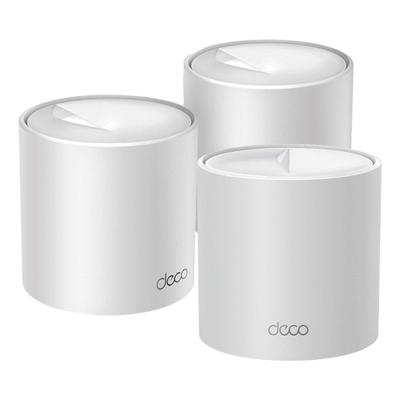 Roteador Mesh TP-Link Deco X10, Wi-Fi 6, AX1500, Dual-Band, 2 Portas Gigabit, Branco, Kit com 3 Unidades - Deco X10(3-pack)(BR)