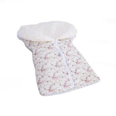 Saco de Bebê com Sherpa M - Floral Rosa
