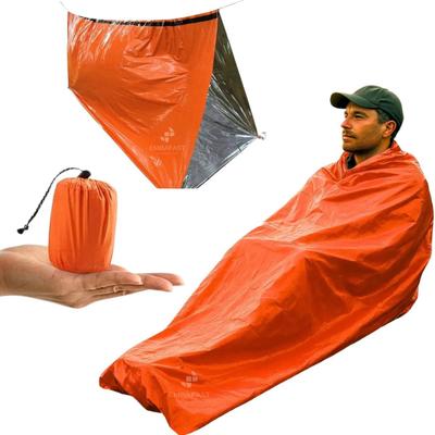 Saco Dormir Emergência Térmico Manta Camping Bolsa Portátil Cobertor Acampamento Descanso Colchonete