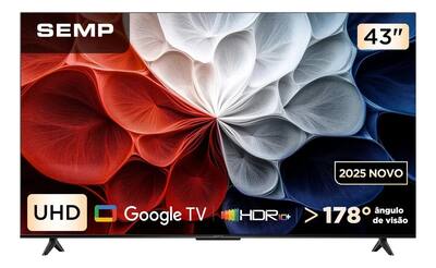 SEMP Smart TV 43" 4K UHD LED Google TV HDR10+ Wi-Fi Bluetooth Alexa S4362