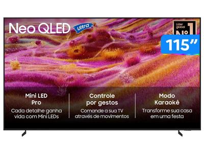 Smart TV 115" Samsung 4K Neo QLED QN90F QN115QN90FGXZD 144Hz Tizen Bixby Alexa 4 HDMI