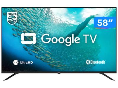 Smart TV 58" 4K UHD LED Philips 58PUG7019/78 Wi-Fi Bluetooth Google Assistente 3 HDMI 2 USB