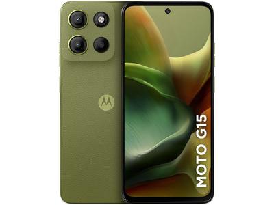 Smartphone Motorola Moto G15 256GB Verde 4G 4GB RAM 6,7" Câm. Dupla Selfie 8MP
