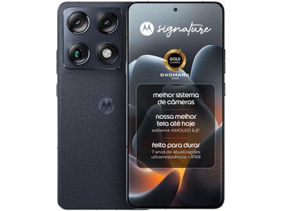 Smartphone Motorola Signature 5G 512GB 24GB (12GB RAM + 12GB RAM Boost) 3 Câmeras 50MP Sony Lytia e Zoom 100x Tela 1.5K Extreme Amoled 165Hz