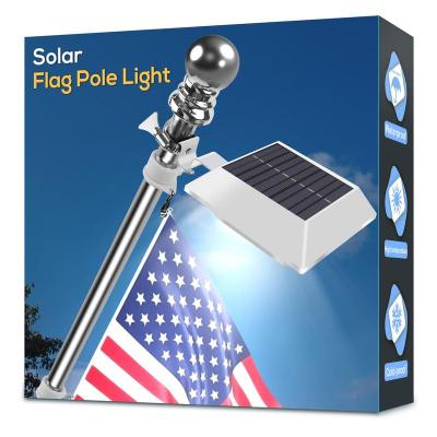 Solar Flag Pole Light Little Joke 12 LEDs à prova d'água de 5 a 6 pés