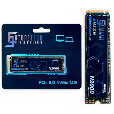 SSD NVMe Futuretech N2000 256GB, M.2 2280, PCIe 3.0, Leitura até 3200MB/s e Gravação 2000MB/s, Alta Velocidade, N2000-256
