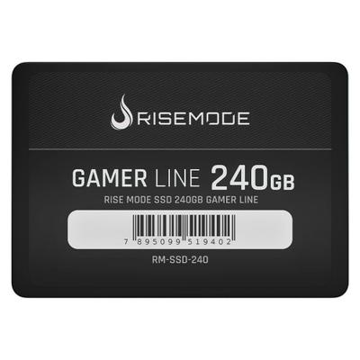 SSD Rise Mode Gamer Line, 240GB, SATA III, Leitura: 530MB/s, Gravação: 520MB/s, Preto - RM-SSD-240