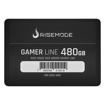 SSD Rise Mode Gamer Line, 480GB, SATA III, Leitura: 530MB/s, Gravação: 520MB/s, Preto - RM-SSD-480