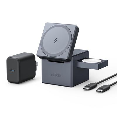 Suporte de carregador Anker MagSafe 15W com carregador USB-C de 30W para iPhone