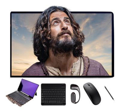 Tablet Pc + Capa Teclado Mouse Caneta Fone 128gb 4 Ram Cinza Tab9