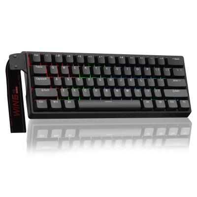 Teclado Aula WIN60 HE 60% mecânico para jogos RGB com fio