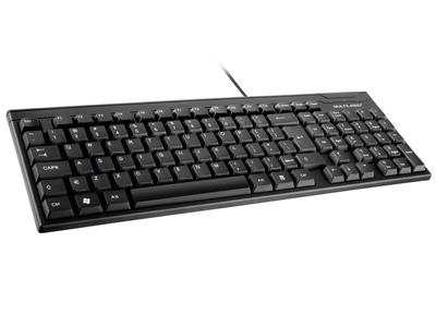 Teclado Com Fio Compacto Conexão USB Cabo de 120cm Resistente Água Preto - TC193
