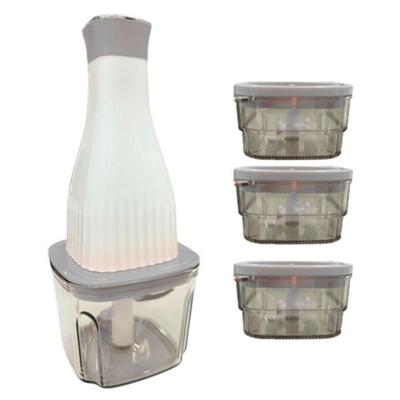 Triturador Compacto Mixer Elétrico 2 Lâminas Base Motorizada Carnes 110V