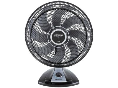 Ventilador de Mesa Mondial VTX-50 50cm 8 Pás 3 Velocidades Preto e Prata