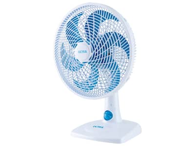 Ventilador de Mesa Ultra V-UT-30-01 30cm 6 Pás 3 Velocidades Branco e Azul