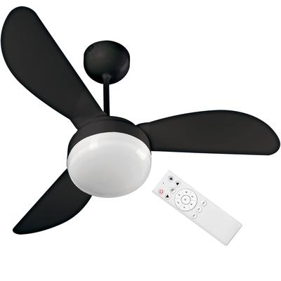 Ventilador de Teto Ventisol Fênix Black Inverter Controle Remoto, 6 Velocidades - Bivolt