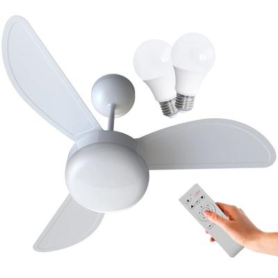 Ventilador de Teto Ventisol Fênix Branco Inverter Controle Remoto, 02 Lâmpadas Led Inclusas - Bivolt