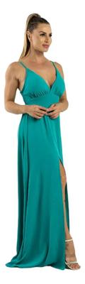 Vestido Longo Para Casamento, Formatura E Festas Com Fenda