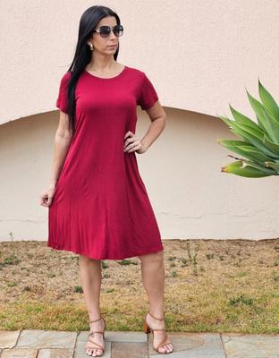 Vestido Plus Size Primavera Verão Malha Viscolycra Soltinho Básico Gravida Evangélica