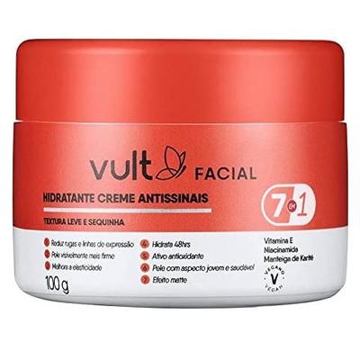 Vult creme hidratante facial antissinais facial 7 em 1 vermelho 100g